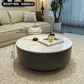 Minimalist slate combination coffee table small apartment simple modern light luxury high-end round living room for home black popular