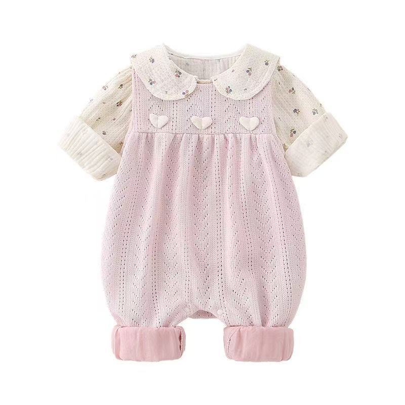 Spring autuminfant super cute baby suit spring style baby shirt clothes overalls outing two-piece set