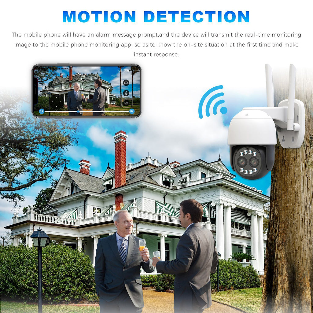 Factory direct sales outdoor binocular zoom camera HD motion detection two-way voice intercom   explosion