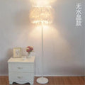 Crystal feather ins creative floor lamp wedding living room study bedroom bedside table lamp beauty anchor fill light