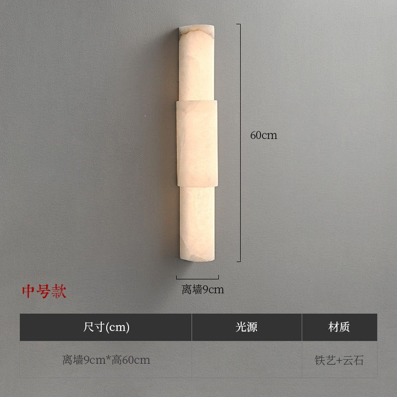 accessible luxury designer marble wall lamp bedside postmodern casual bedroom living room background atmosphere lamp