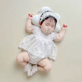 Baby girl full month 100 days princess lace romper summer thin outing clothes baby clothes summer triangle bag butt