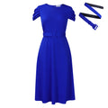 D484 women's foreign trade summer  new fashionable elegant short-sleeve irregular plus size african dress