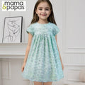 Original overstock mp spring/summer new girls' dress - baby mesh princess embroidered floral tutu dress with ditsy print