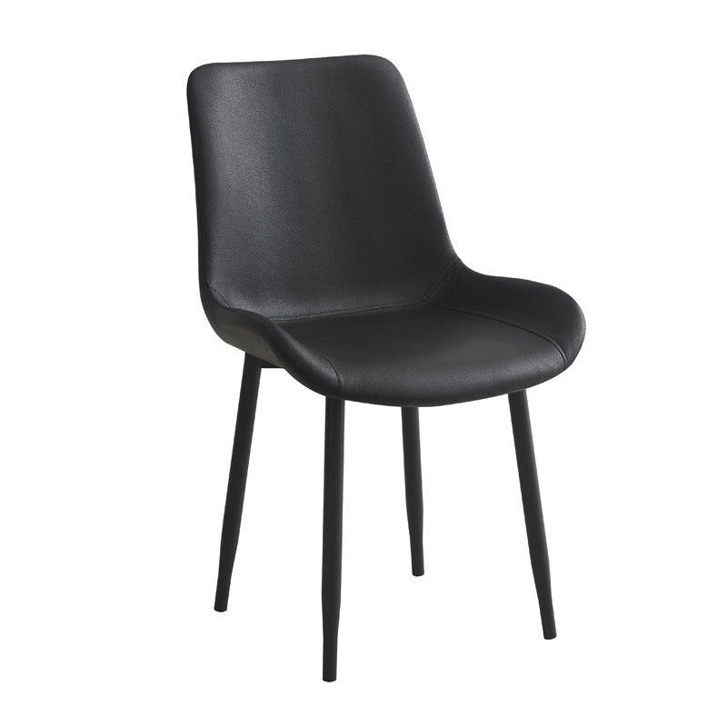 Casualaccessible luxury leather dining chair manufacturer directly supply for home hotel dual-use reception chair carbon steel chair casual dining chair