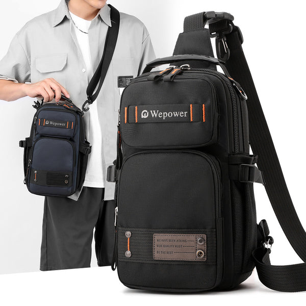 WEPOWER New Fashion Men's Breast Bag Multifunctional Dual-Purpose Backpack Small Backpack Outdoor Shoulder Crossbody Bag