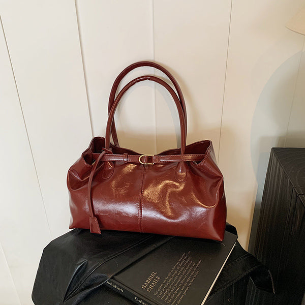 2025 Fashion Haute Retro New Casual Commuter Shoulder Large Capacity Textured Women's Handbag Women's Bag