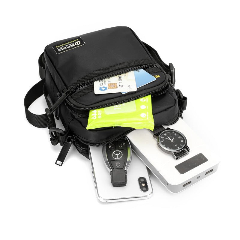 New Men's Casual Crossbody Bag Multifunctional Outdoor Shoulder Bag Waist Bag Trendy Brand Small Satchel Wear Belt Hang Bag