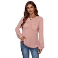 Pre-sale-91930# cross-border women's fashion ins versatile casual loose solid color shirt