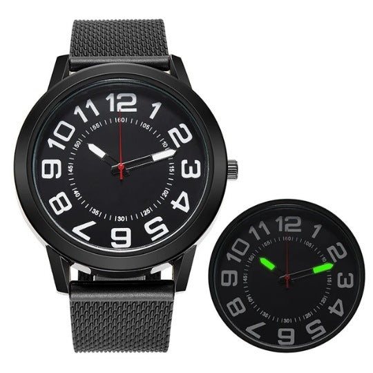 New arrival quartz watch for export, stylish men's mesh strap watch, business wristwatch, sports series, ready stock, wholesale one piece