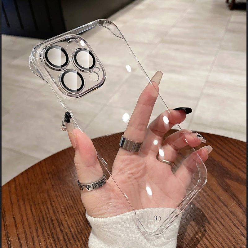 Suitable for iphone 17 mobile phone case electroplated frameless magsafe magnetic glass lens film apple 14 texture