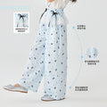 Girls' summer short-sleeve and pants set,  new style, kids' bowknot slim-fit two-piece set, comfortable children's clothing