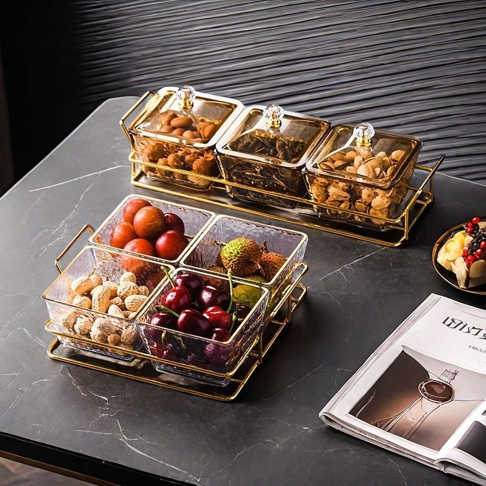 Plastic fruit plate divided fruit plate commercial club hotel foot bath bar thickened and resistant to falling snacks dried fruit snack plate