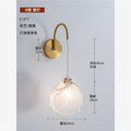 French cream style glass feather wall lamp - bedroom, bedside, living room, background wall, popular corridor, light luxury lighting fixture