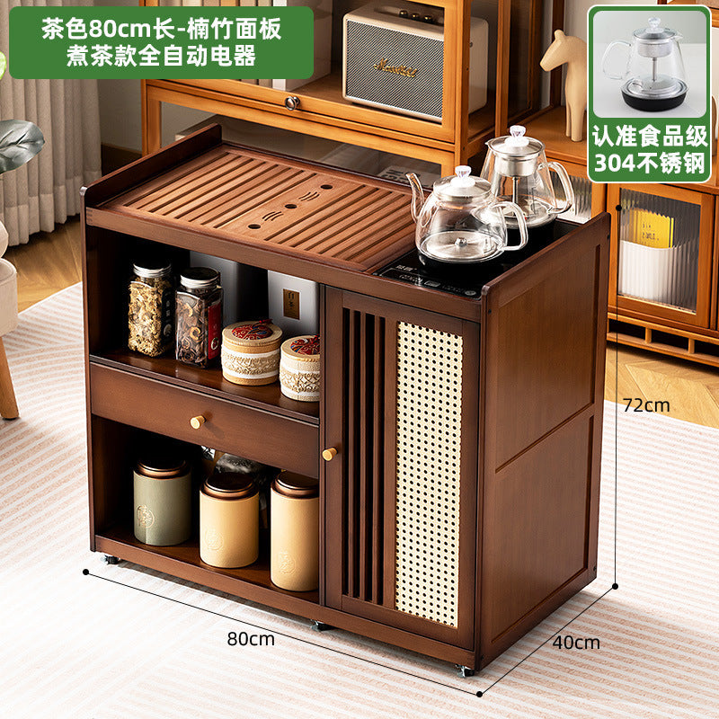 Mobile small tea table tea cabinet for home balcony tea table tea table all-in-one coffee table table tea drinking complete set