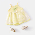 Baby summer thin clothes baby girl super cute princess skirt hundred days banquet outwear sleeveless dress trendy