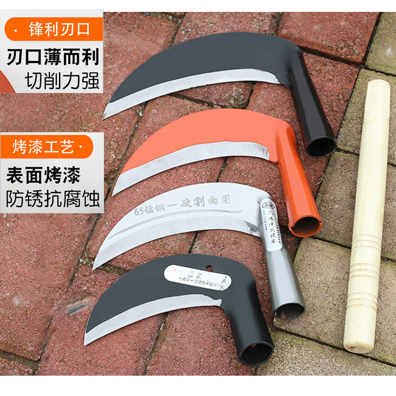 除草工具农用镰刀家用收割刀砍割两用弯刀厂家砍柴刀长柄割草神器