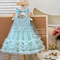 Girls' summer dress  new style kids' chic sleeveless princess tutu dress for baby girls