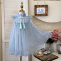 Girls' dress : new chinese style, chinese knot button, tassel, mesh, flutter sleeve princess dress
