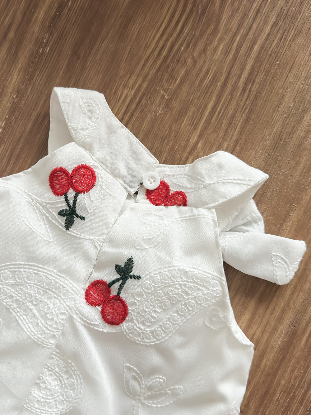 new cross-border baby & toddler country style cotton-like embroidered top with lace trim and washed denim pants set
