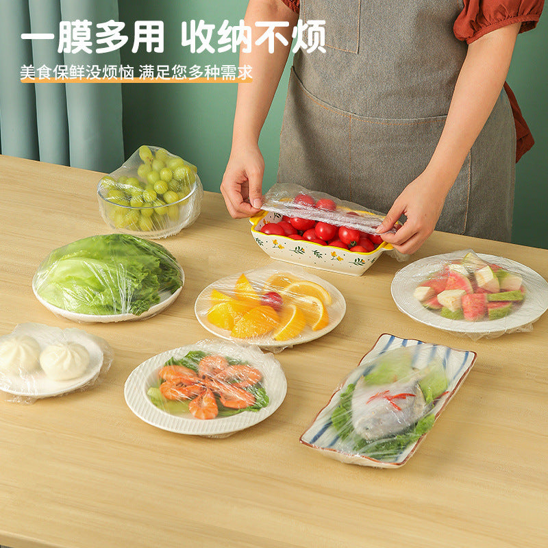 Disposable cling film cover food grade special with elastic kitchenfor home refrigerator leftovers dust cover bowl thickened