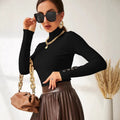 sense of designeasiest for matchsilmslimming look inner bottom shirttopsfrenchlong sleevesknitting shirt