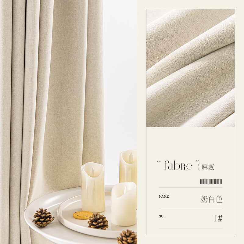 Shaoxing keqiao curtains classy bedroom full blackout thickened cotton and linen curtains living room scandinavianaccessible luxurypopularfor home
