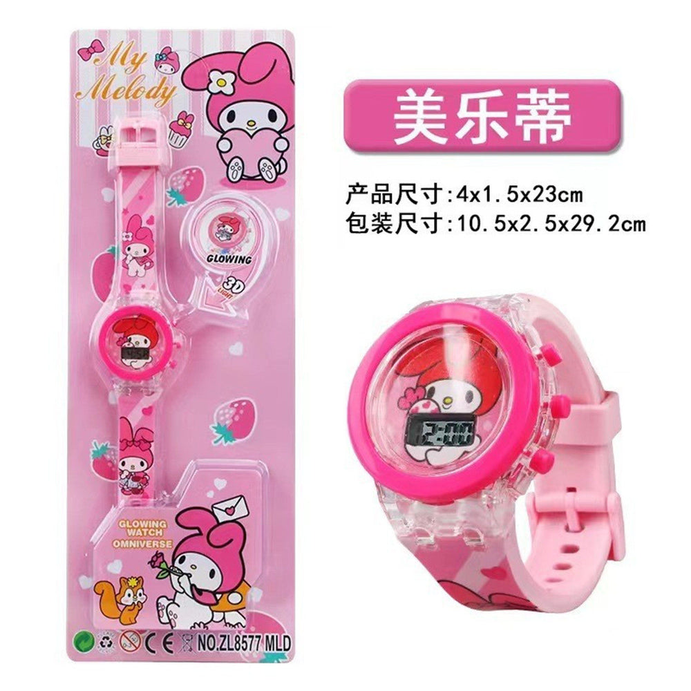 Kids' watch - luminous digital watch - cartoon kuromi & my melody - gift for boys & girls - kindergarten & elementary school