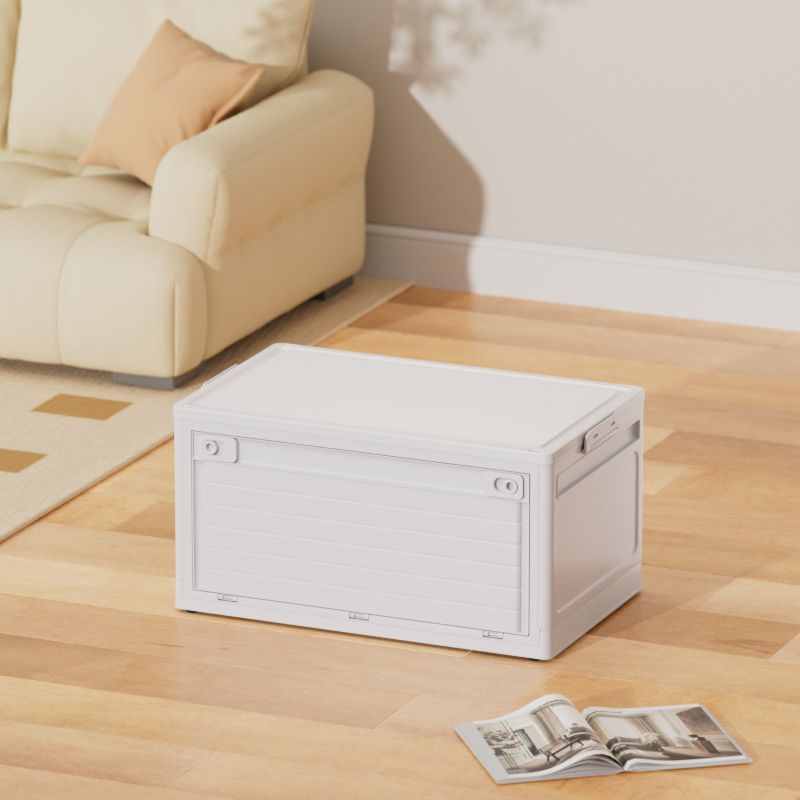 Household storage box Foldable large-capacity storage box Snack sorting box Clothing toys Dust-proof storage box with lid