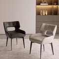 Italian normcore genuine leather dining chair for home backrest desk armchair restaurant owner chair designer robert chair