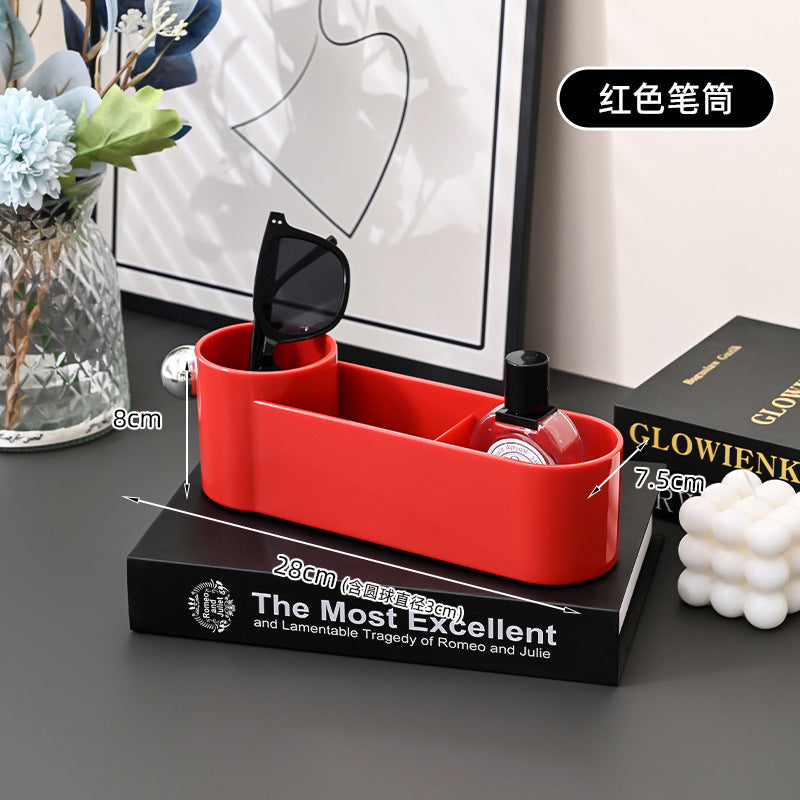 Entrance sundries storage box Office desktop storage set Dresser storage holder Makeup brush storage bucket Pen holder