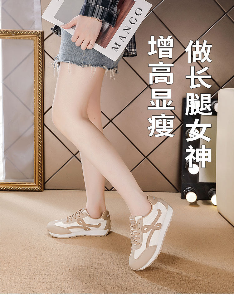 Women's casual leather sneakers - authentic spring/autumn new arrivals: soft sole, lightweight, breathable, non-slip, comfortable running shoes