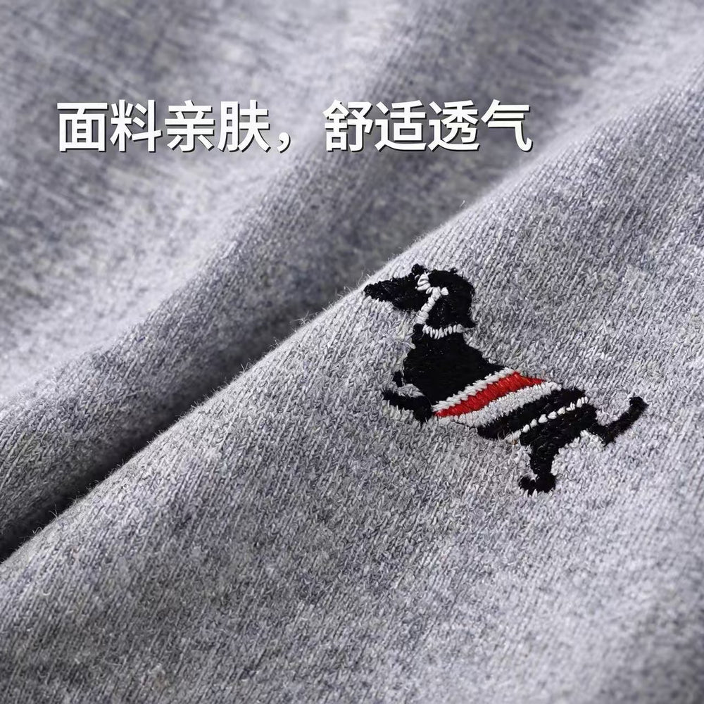 Kids' polo shirt and shorts set - new cotton collection with puppy logo - boys' solid color outfit - wholesale direct from factory