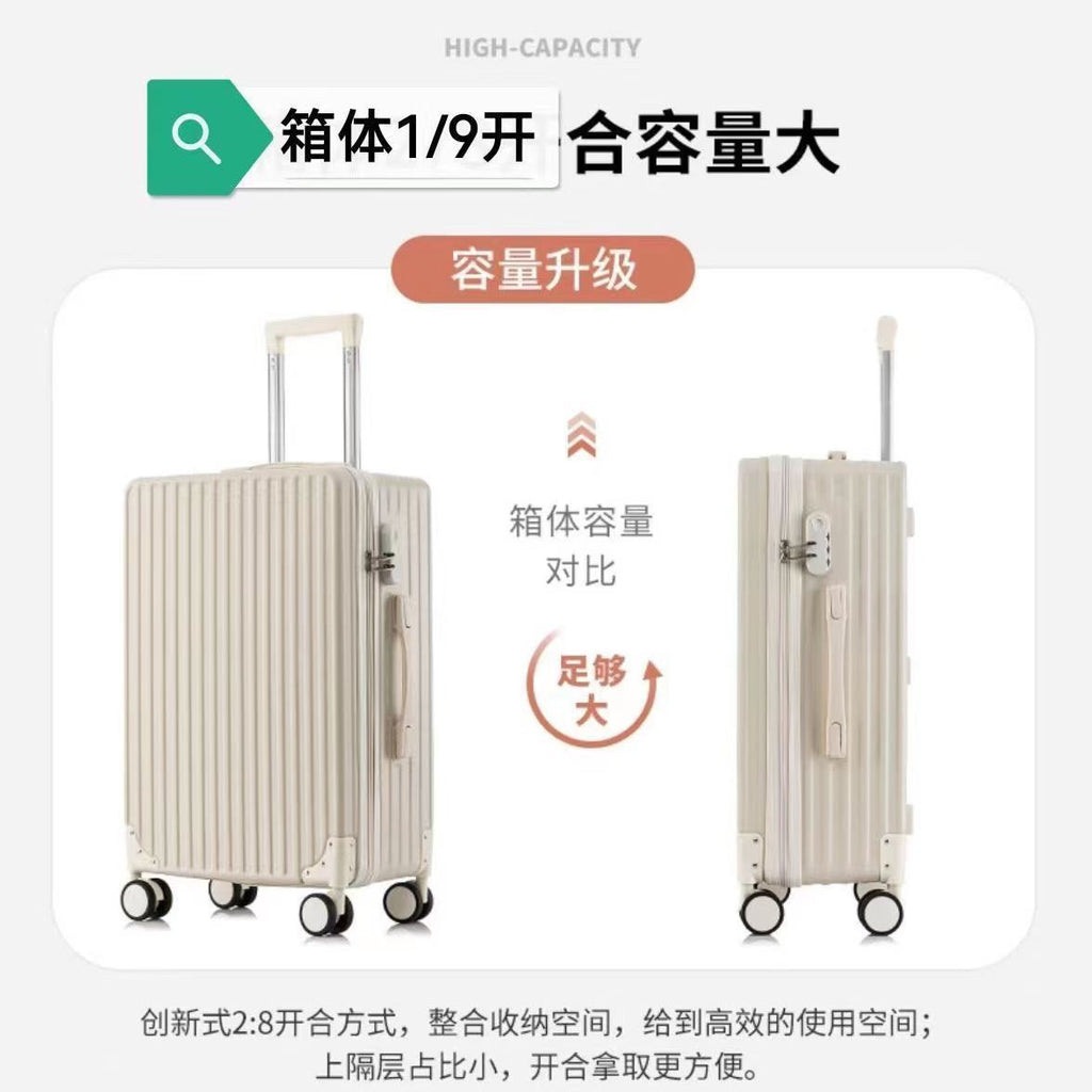 Luggage Internet celebrity female high-value student large-capacity travel male trend 28-inch password universal wheel trolley leather case