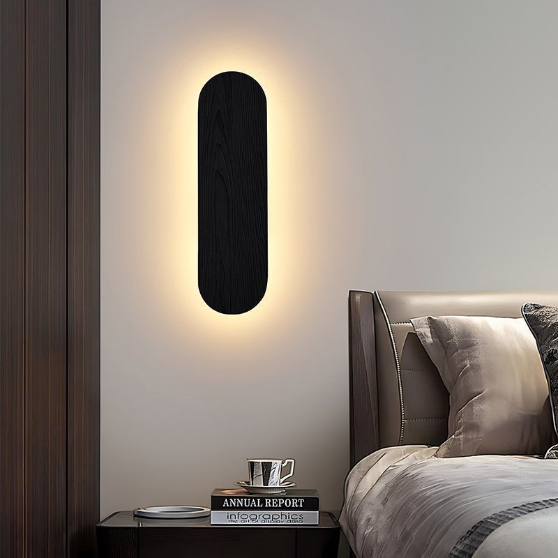 Walnut wood wall sconce, solid wood linear wall lamp, living room background wall light, new chinese style bedroom bedside lamp, hallway light