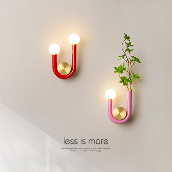 Simple storage Japanese-style creative aisle living room bedroom bedside bed and breakfast office decoration LED wall lamp
