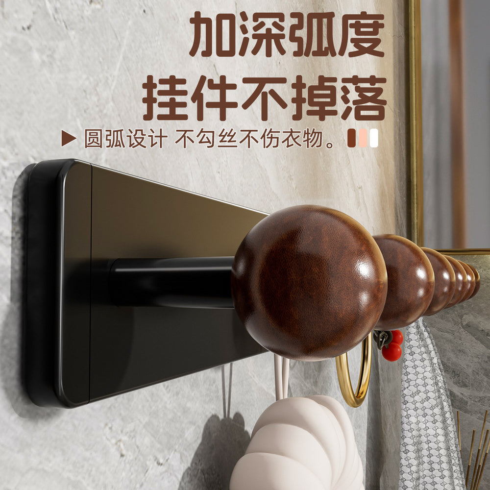 Bathroom patch punch-free round head hook strong load-bearing bathroom bathroom kitchen wall hanging punch-free clothes hanger