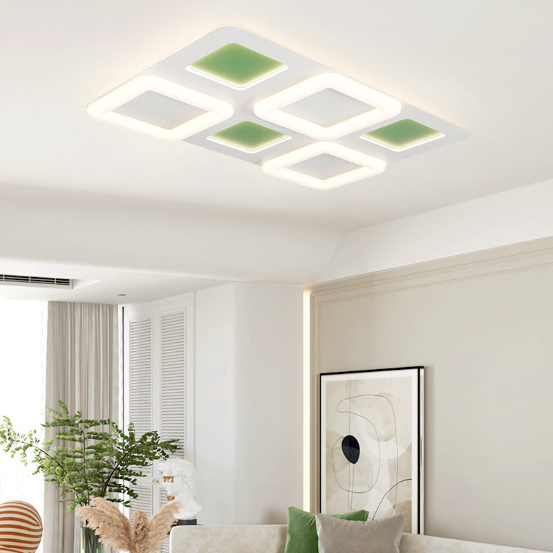 2025 new cream wind living room bedroom LED main light super bright lighting indoor lighting selection intelligent control package