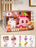 Kids' electric simulation bunny plush toy - girl's pet white rabbit doll - birthday gift for girls