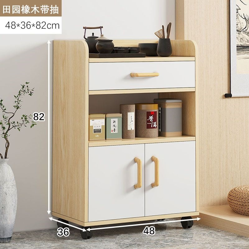 Modern minimalist tea cabinet, cupboard, home kitchen storage cabinet, living room wall-mounted cabinet, office water boiler storage cabinet