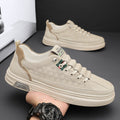 Men's shoes 2025 new spring breathable athletic white sneakers men's white shoes casual white leather shoes versatile trendy shoes