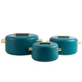 Food warmer containerexportsuit3pcs gold handle double-layer thermal insulation box 1l-2l-3.5l