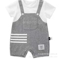 Summer short-sleeve romper for newborn baby boys - lightweight crawling suit for 0-6 months (perfect for first birthday celebrations)