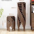 Solid wood stool round stool for home wooden bench soft stool living room coffee table low stool dining stool stackable small stool