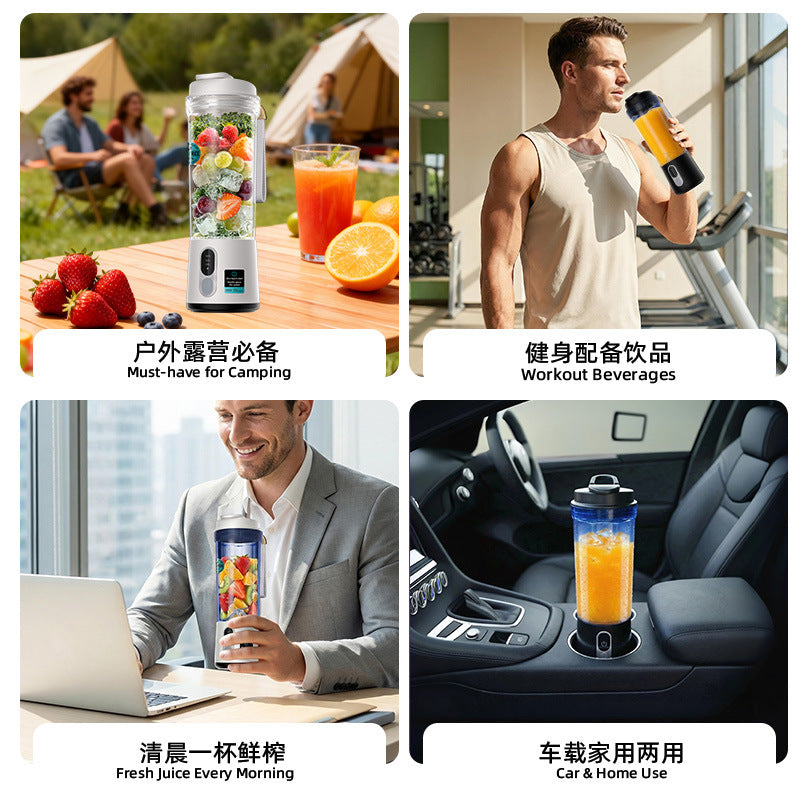 Portable juicer - cross-border automatic fresh juice maker - smoothie blender - high-capacity crushing juicer cup