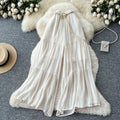 Casual pants  summer fairy gentle style versatile high waistloose wide leg culottes cover flesh and crotch chiffon pants