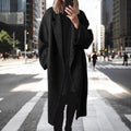 winter cross-border fashion  independent station  women's multi-color multi-size woolen long windbreaker outwear