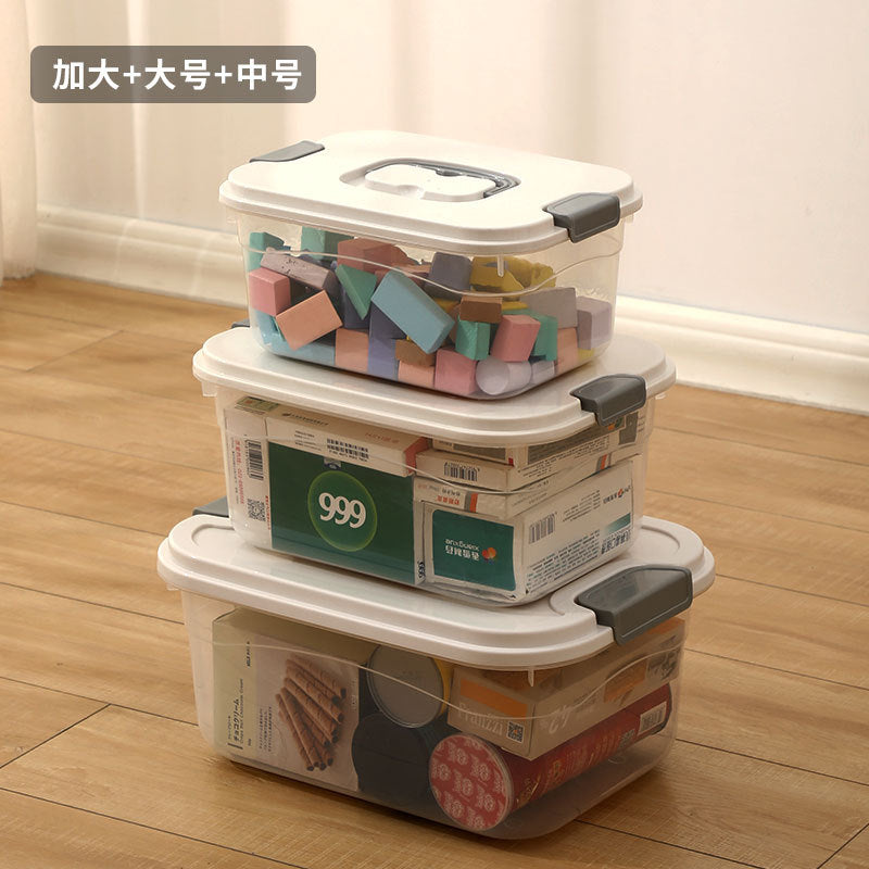 Household wardrobe storage box Clothes toys Books Transparent storage box Plastic snacks Car finishing box Storage box