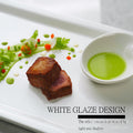 Nordicins high-value rectangular western food plate restaurant for homecasual pure white flat plate serving plate dessert plate