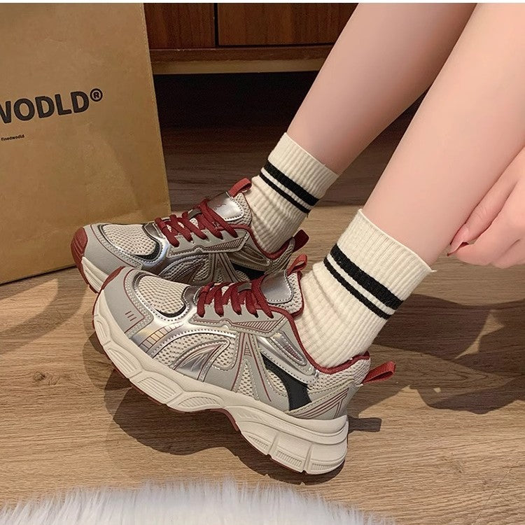 Dad shoes women's spring & fall 2026 new women's shoes easiest for matchthick sole shoes best selling casual shoes height increasing sports shoes